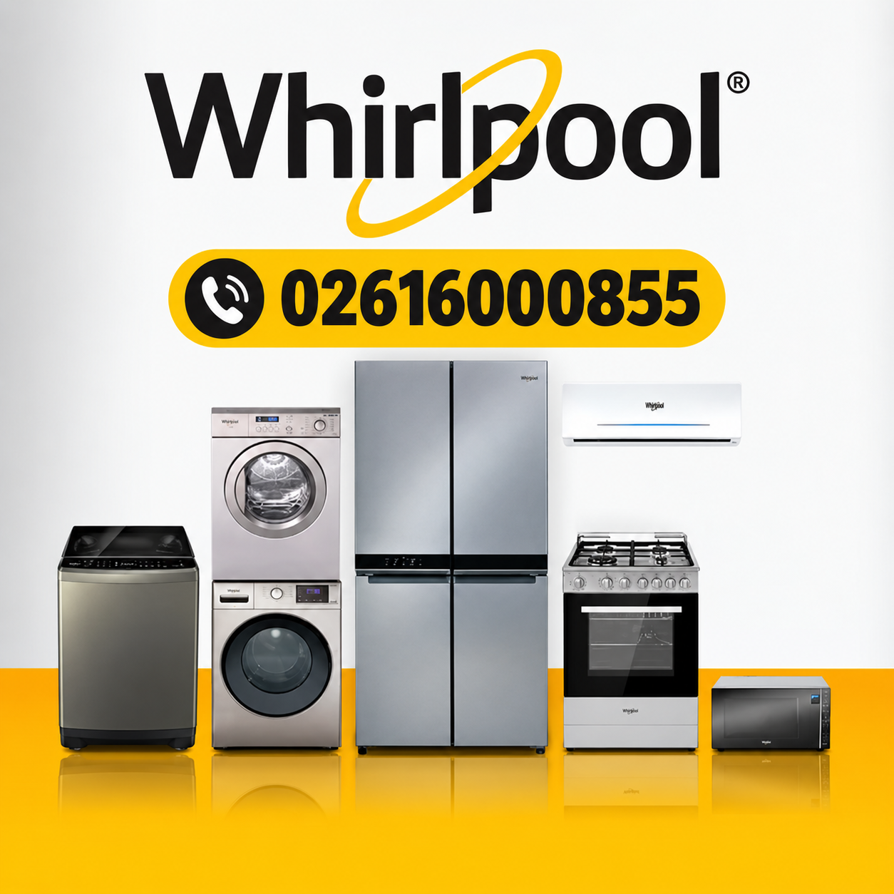 We Provide Professional And Reliable Whirlpool Appliance Repair Services Across Surat. Our Trained Technicians Are Experienced In Handling A Wide Range Of Whirlpool Home Appliances, Including Washing Machines, Refrigerators, Air Conditioners, Microwave Ovens, Dishwashers, Deep Freezers, And Other Whirlpool Home Appliances. We Provide Repair And Service Solutions For Front-Load, Top-Load, Fully Automatic, Semi-Automatic, And Inverter Washing Machines, Along With Professional Diagnosis And Repair For Various Appliance-Related Problems.